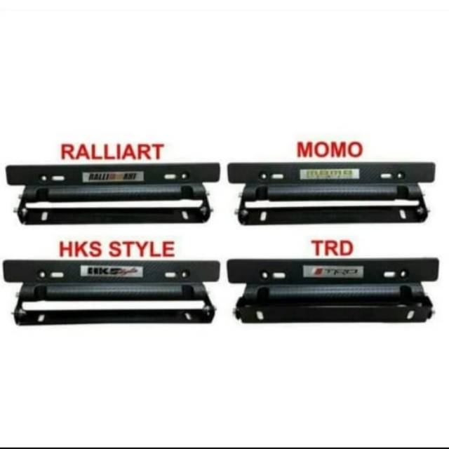 Tatakan dudukan plat nomor JDM carbon 3D mobil universal