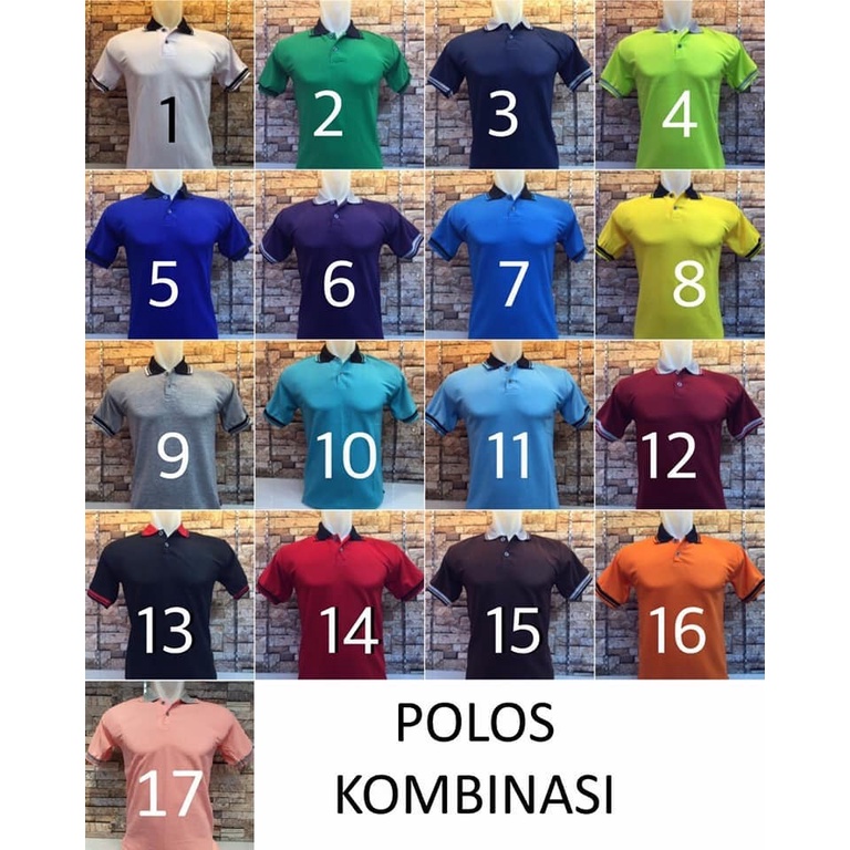 Kaos kerah pendek KOMBINASI - Polo polos pendek KOMBINASI - polo pendek KOMBINASI pria - WINSTAR POL