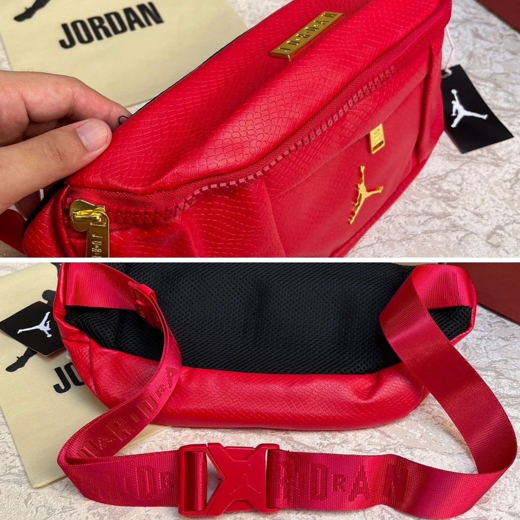 Air Jordan Waistbag Regal Gold FULLSET / Tas Jordan Tas Selempang Tas Pria Tas Wanita