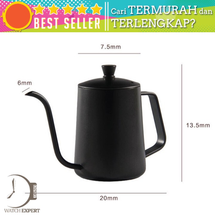 Bisa COD Teko Pitcher Kopi Teh Hand Drip Kettle Cup Stainless Steel 350ml - One Two Cups ZM00102