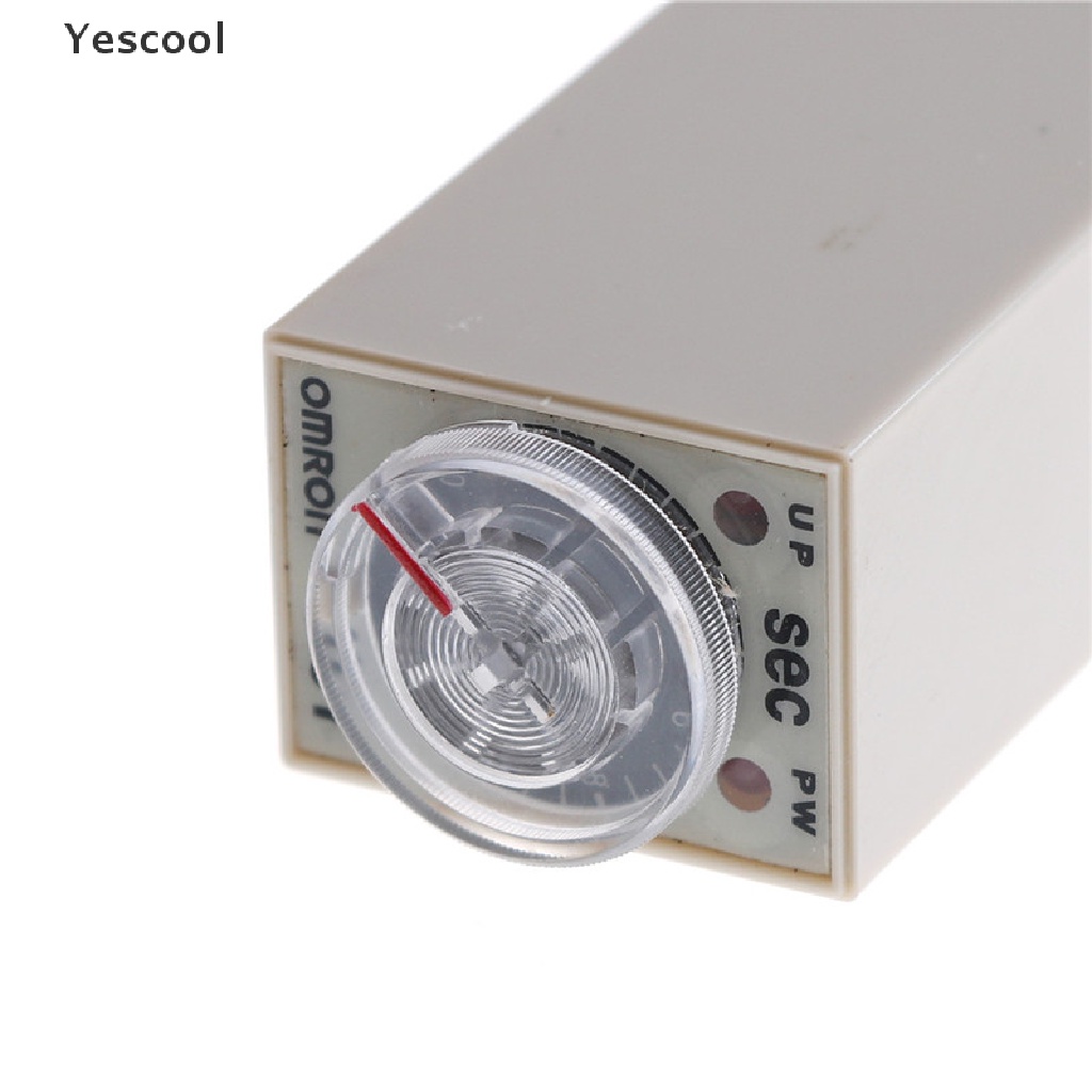 Yescool H3Y-2 AC220V Delay Timer Relay 0-10 Detik Dengan Base