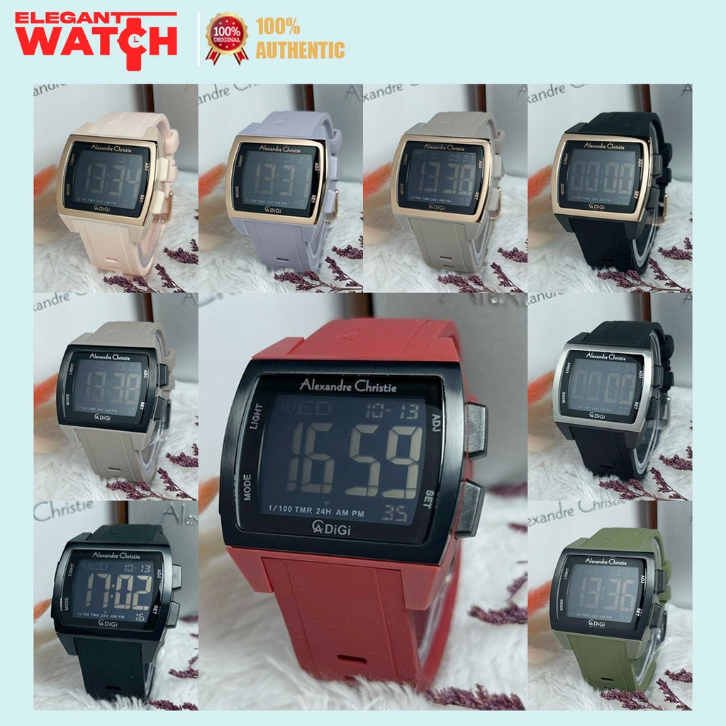 Jam Tangan Alexandre Christie Unisex AC9343 / AC 9343 Rubber Original Garansi Resmi