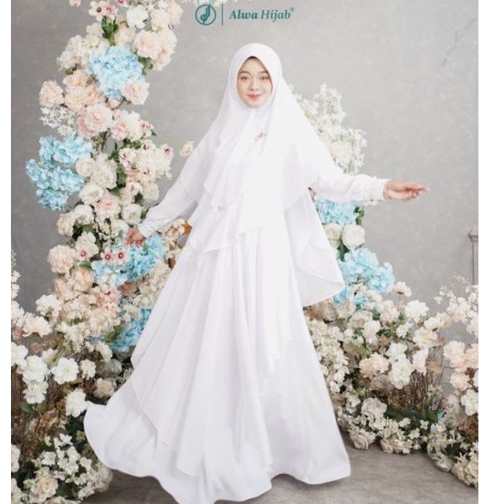 GAMIS ALMEERA SET KHIMAR SNOWY • GAMIS UMRAH • GAMIS HAJI • ALWA HIJAB