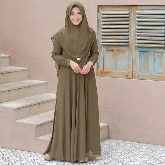 Ns FC Najibah Gamis Syar'i asdf Putih Benhur Abu Toska Navy Maroon Hujan