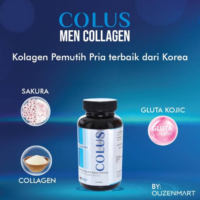 COLUS MEN COLLAGEN.  1000% ORIGINAL TAMPA ADA EFEK SAMPING √√√PEMUTIH KULIT SELURUH TUBUH BUAT PRIA