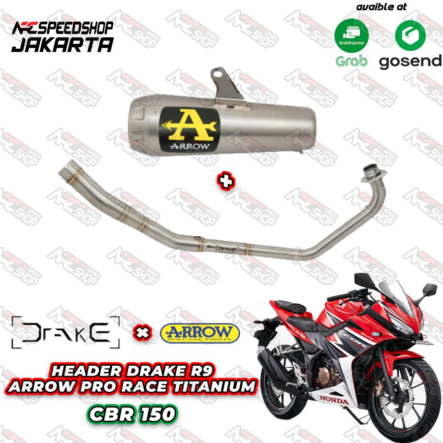Knalpot Arrow Pro Race Honda CBR 150 Titanium Fullsystem Italy