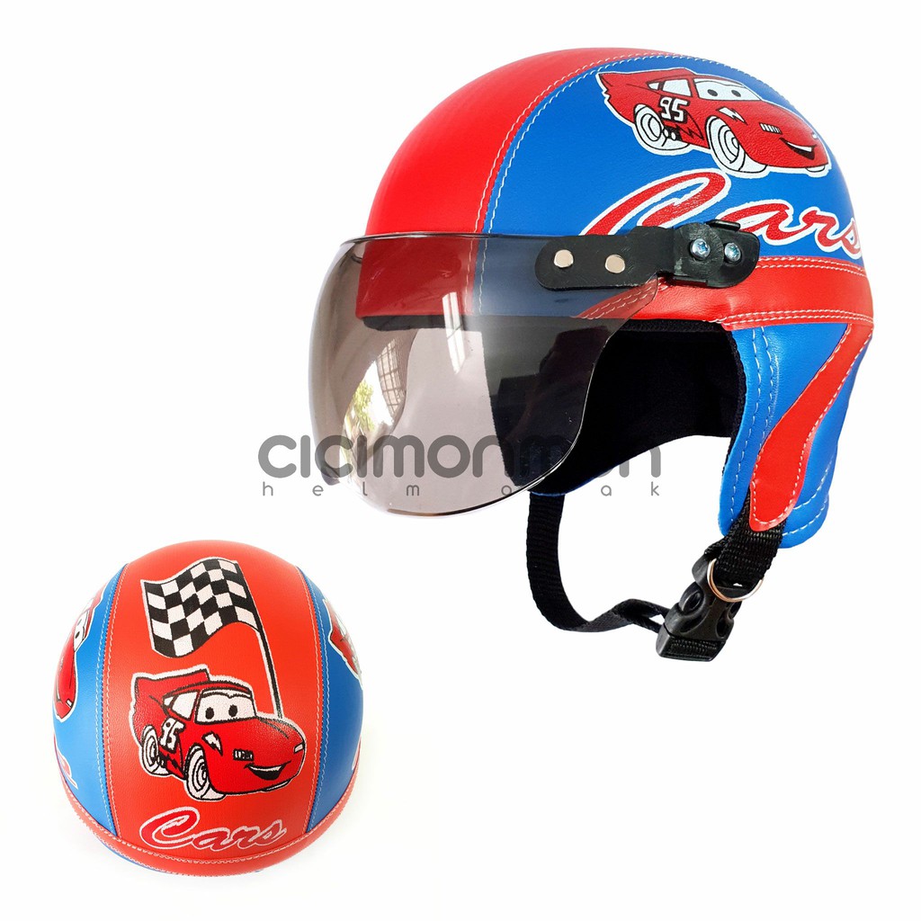 Helm Anak Retro Karakter  Cars