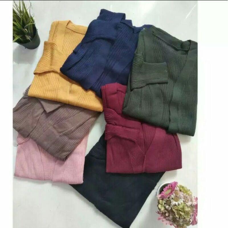 Atasan wanita hinata kardigan polos/baju atasan wanita premium