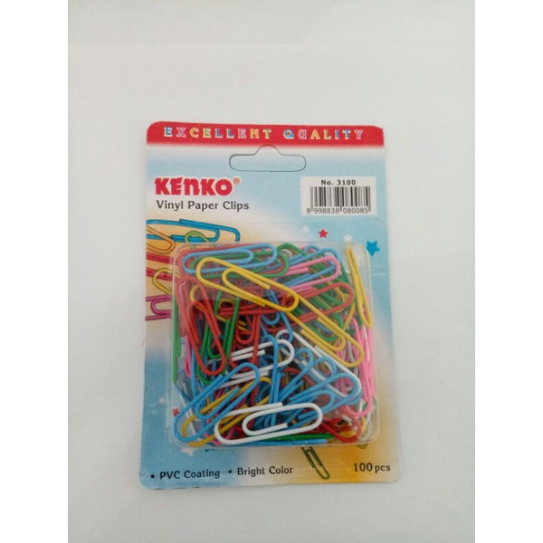 

Paper Clips KENKO Klip Kertas Warna-Warni isi 100 Pcs