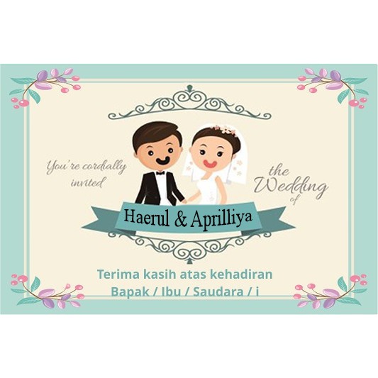 100PCS KARTU UCAPAN CUSTOM (nama & tanggal)