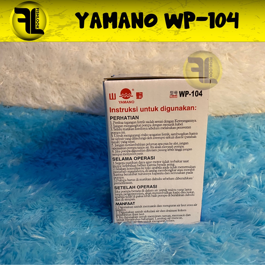 YAMANO WP 104 WP104 WP-104 Pompa Air Celup Pompa Kolam Aquarium