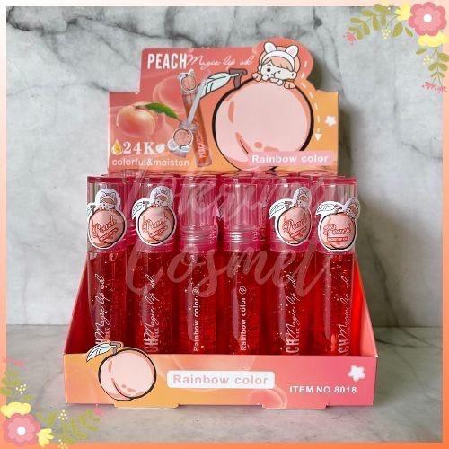 (CYBER) COD TERMURAH Rainbow Color Magic Fruit Lipoil Peach Gel Bening