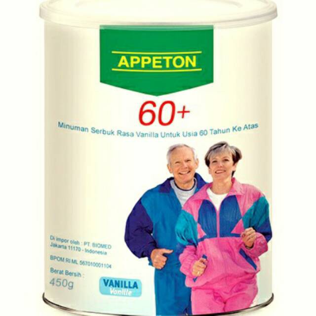 

Susu appeton 450gr manula 60+ rasa Vanilla penambah berat badan susu gemuk orang tua