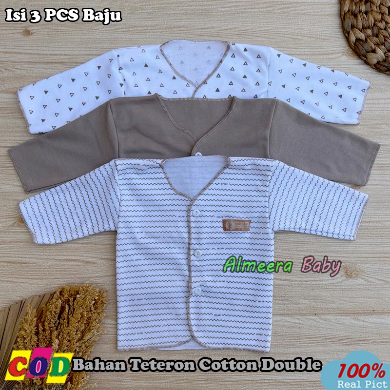 3 PCS Baju Bayi Baru Lahir Lengan Panjang Almeera Baby And Kids