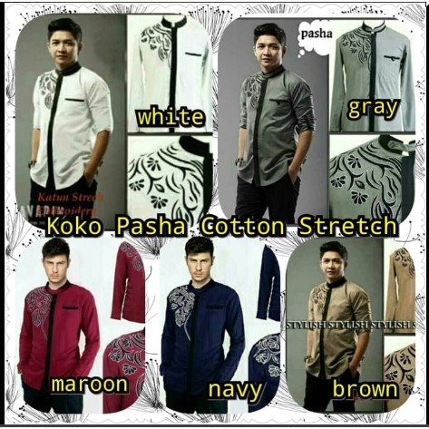 Baju Koko Bordir Pasha Ungu anlwfzu