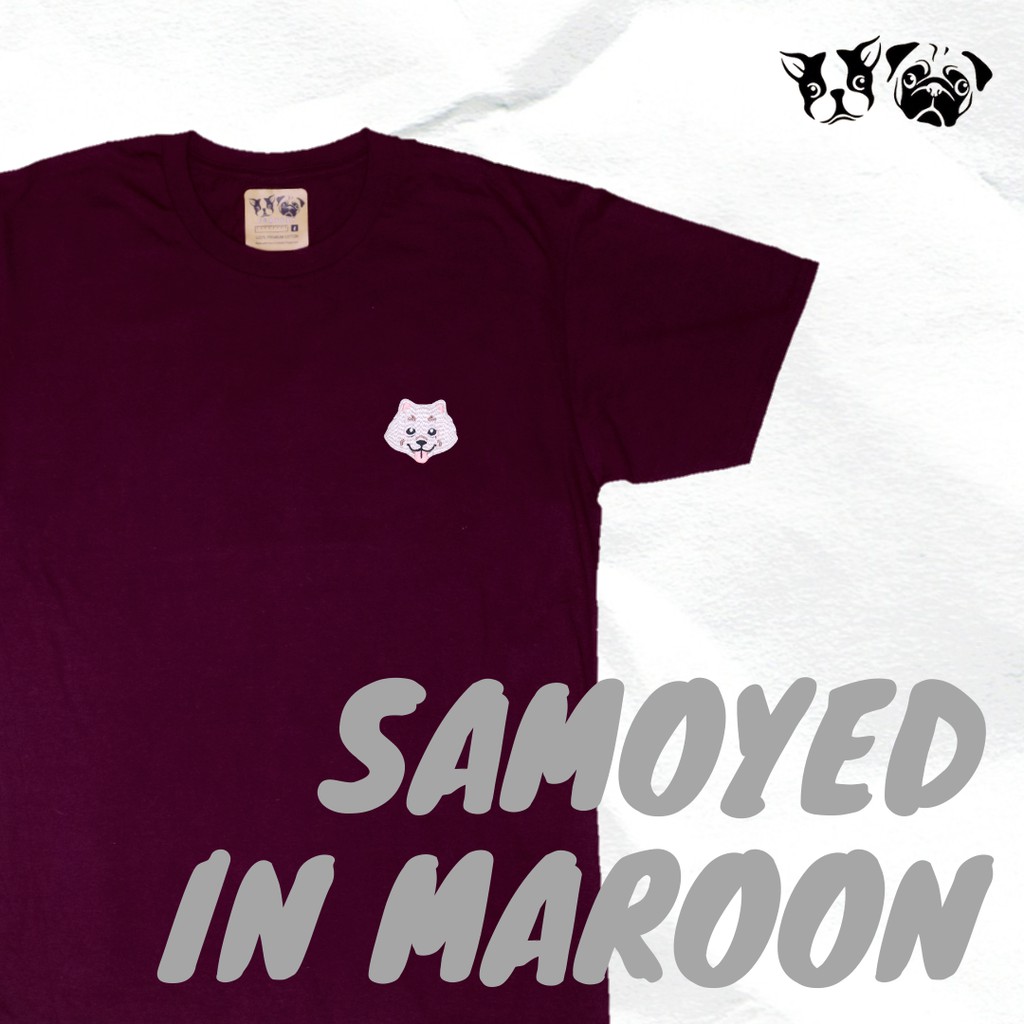 Kaos Bordir Anjing Samoyed (100% Cotton) by Furbaby