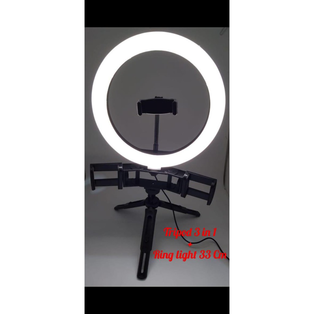 Selfie Ring Light 33cm + Tripod 3 in 1