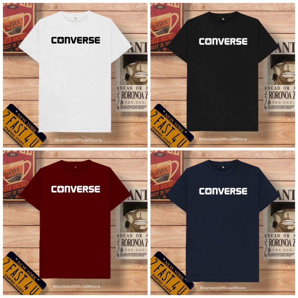 Kaos Distro Unisex CONVERS Katun Combed 30s / sablon polyflex /polyflex premium / Pakaian Pria Wanita Atasan Cowok Cewek /kaos kekinian / kaos viral / tshirt tumbrl tee basic /SIZE M , L , XL , XXL / kaus oblong oversize kaos murah best seller ready