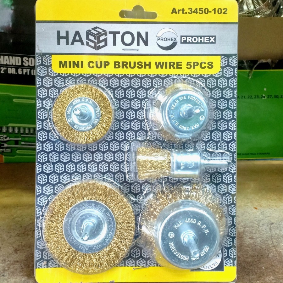 Sikat Kawat Sikat Bor Sikat Gerinda Kuningan Set 3pcs HASSTON
