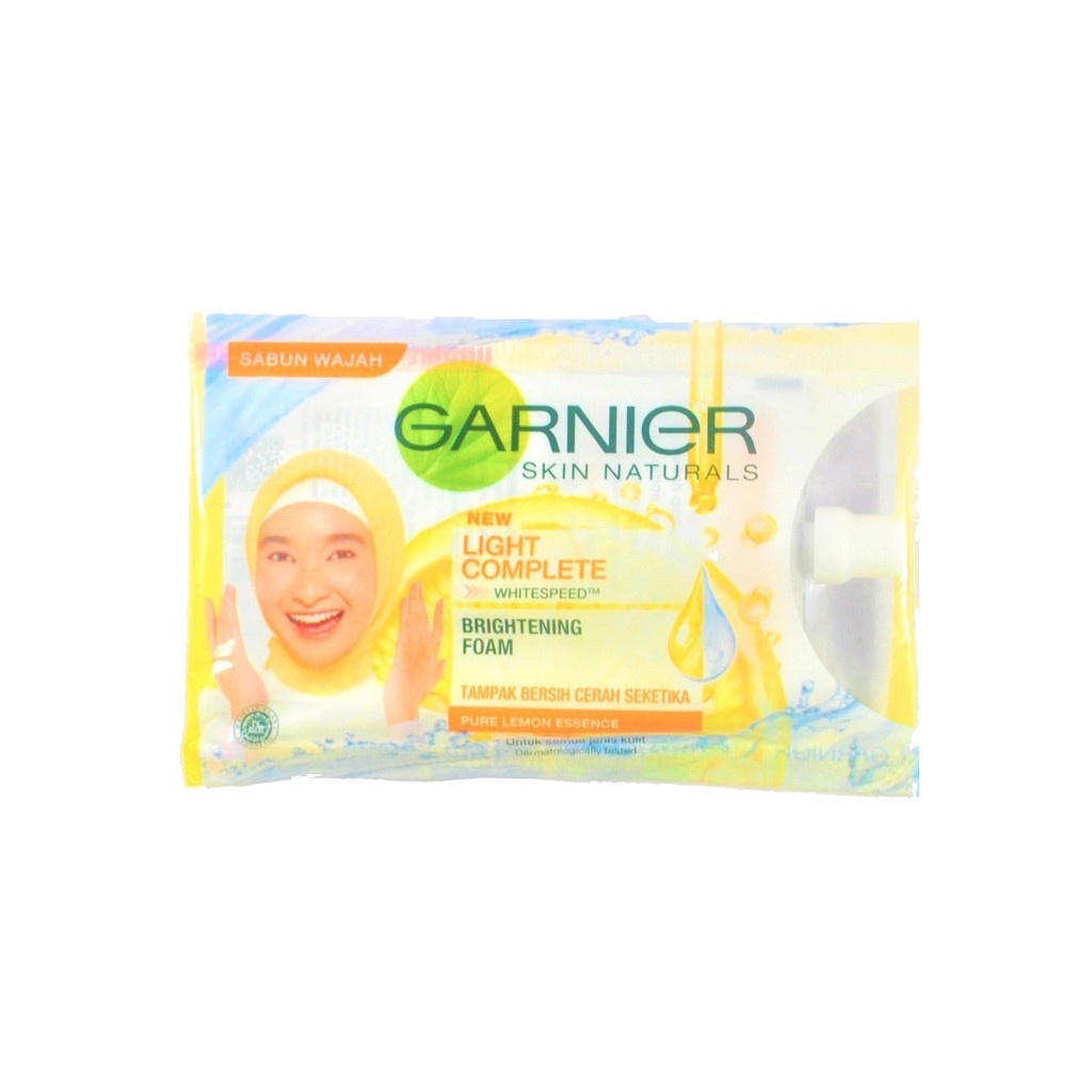 [RENCENG ISI 12 SACHET FOAM] Garnier Bright Complete Brightening Foam 9ml - Sabun Wajah