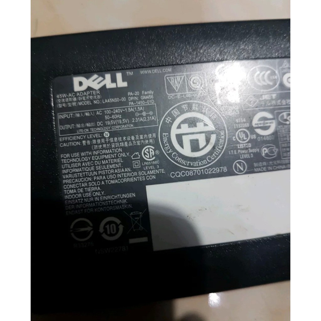 charger adaptor laptop dell original