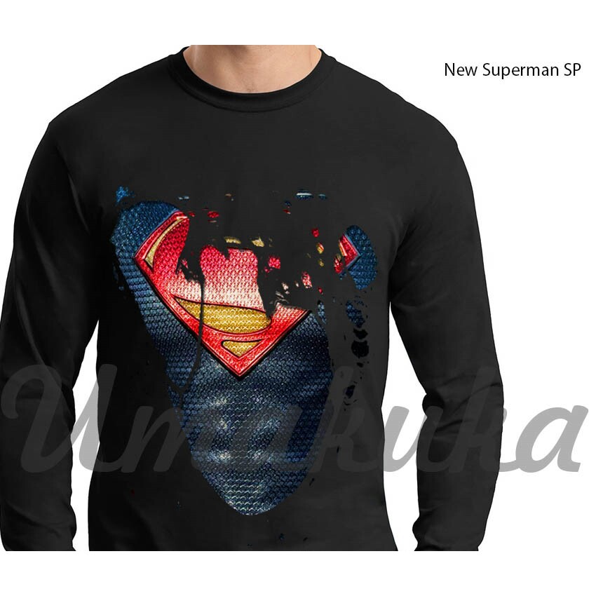 BAJU CASUAL FORMAL  - NEW SUPERMAN SIX PACK  - Kaos 3D Umakuka TANGAN PANJANG