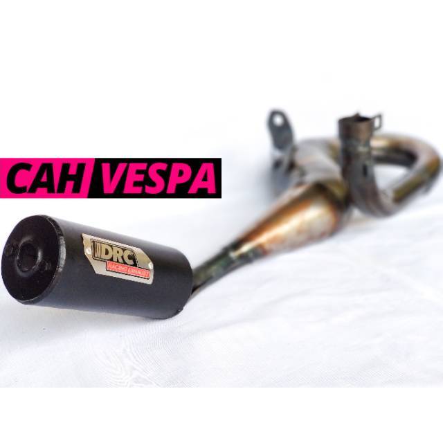 Knalpot Vespa DRC Buang Kanan Harian Big Slincer Doff