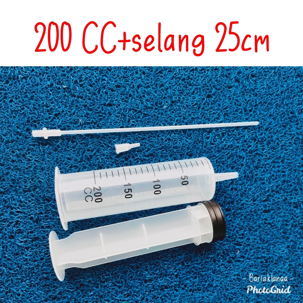SUNTIKAN BESAR 200 ML CC SELANG KAWIN SUNTIK INSEMINASI HEWANspuit syringe suntikan besar selang sun