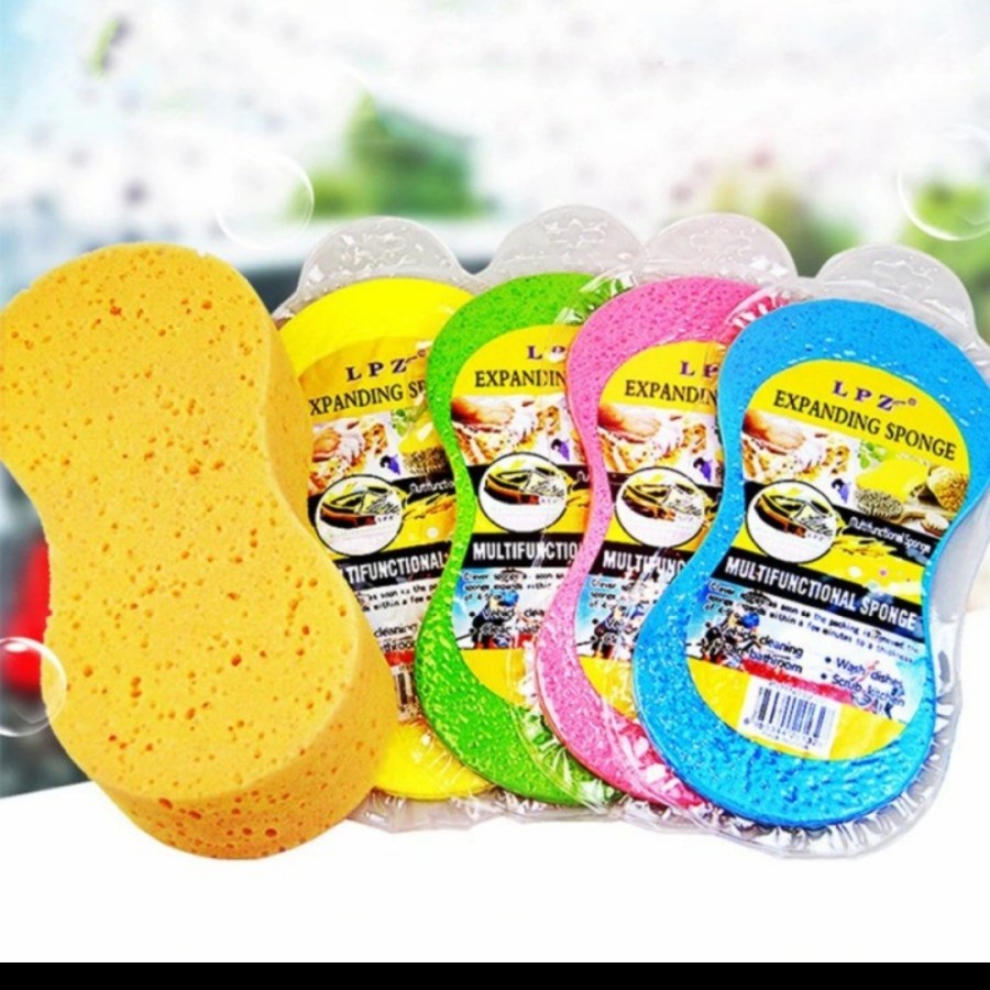 【GOGOMART】Expanding Sponge Cuci Mobil / Spons Motor Busa Poles
