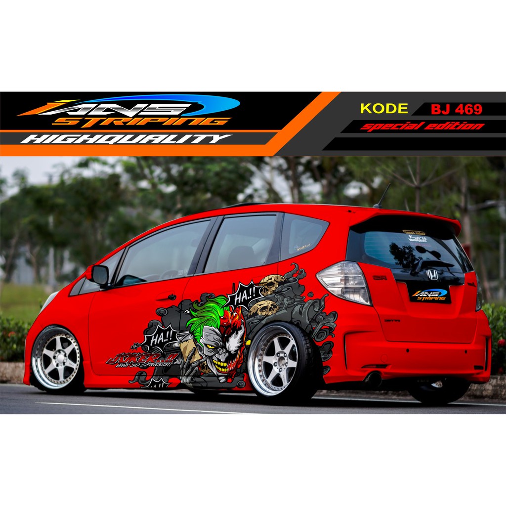 STICKER DECAL MOBIL JAZZ, SIGRA, BRIO, AVANZA, AGYA, YARIS / VARIASI STICKER MOBIL JOKER / STIKER