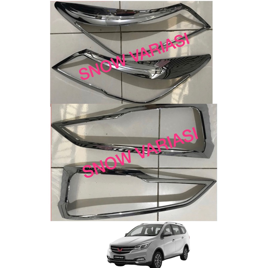 Paket Garnish Depan Belakang Wuling Cortez Hitam Chrome