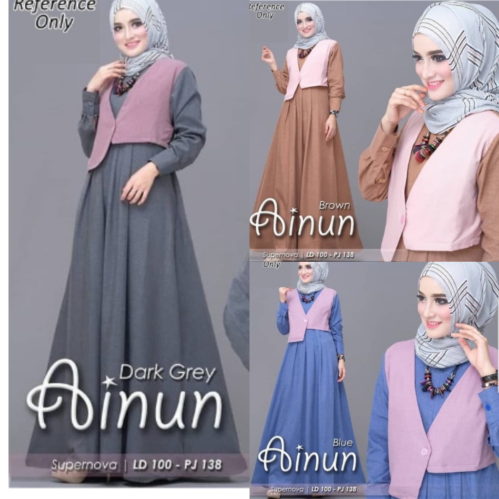 Maxi Dress ainun Sofia Gamis Muslimah