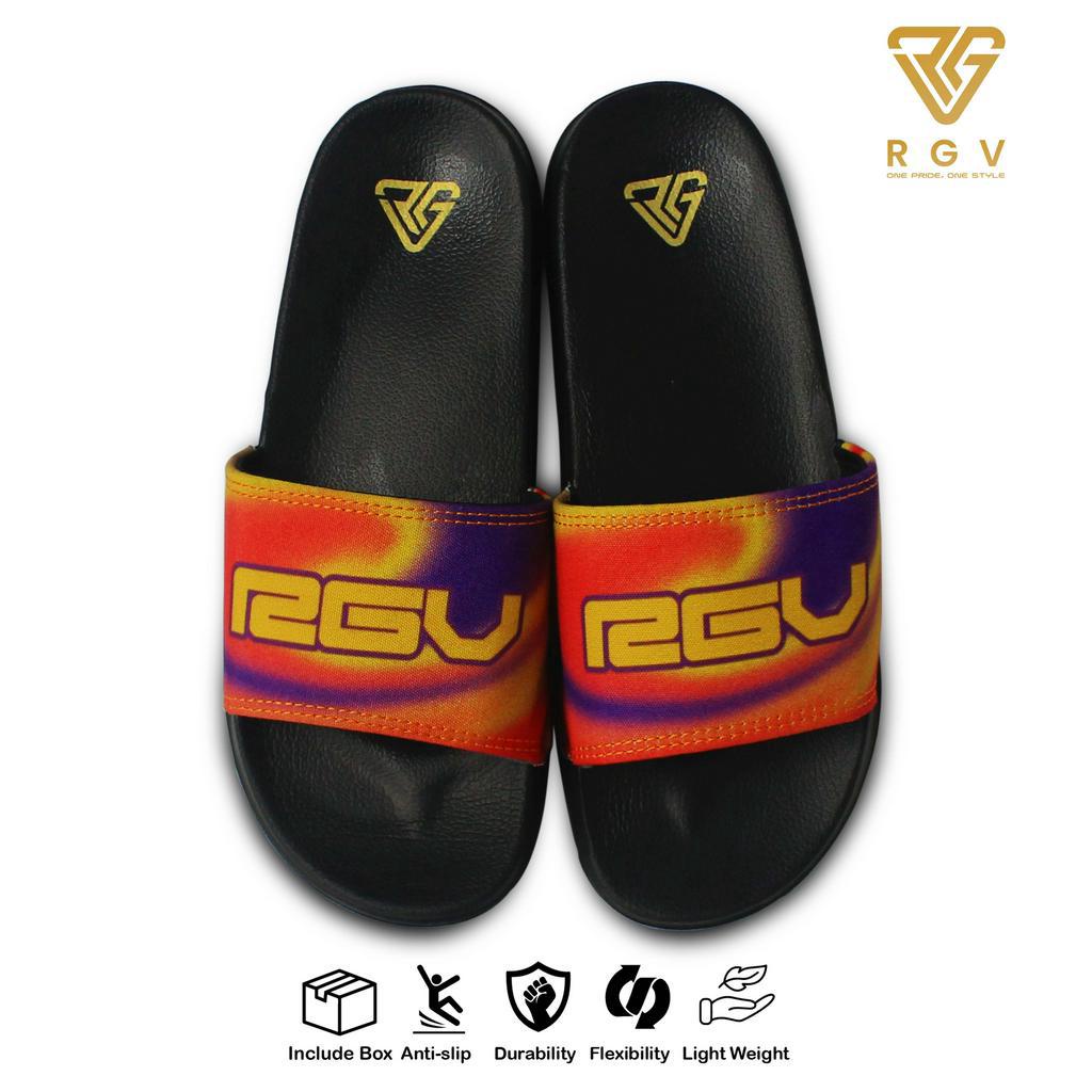 RGV - SANDAL PRIA DAN WANITA SLIDE SLIP ON SENDAL ANTI LICIN RINGAN SELOP LIQUID ORANGE