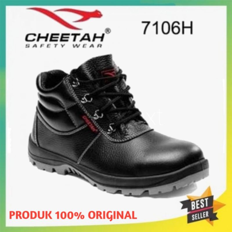 Jual sepatu safety cheetah 7106 H / Safety shoes cheetah 7106 Hitam