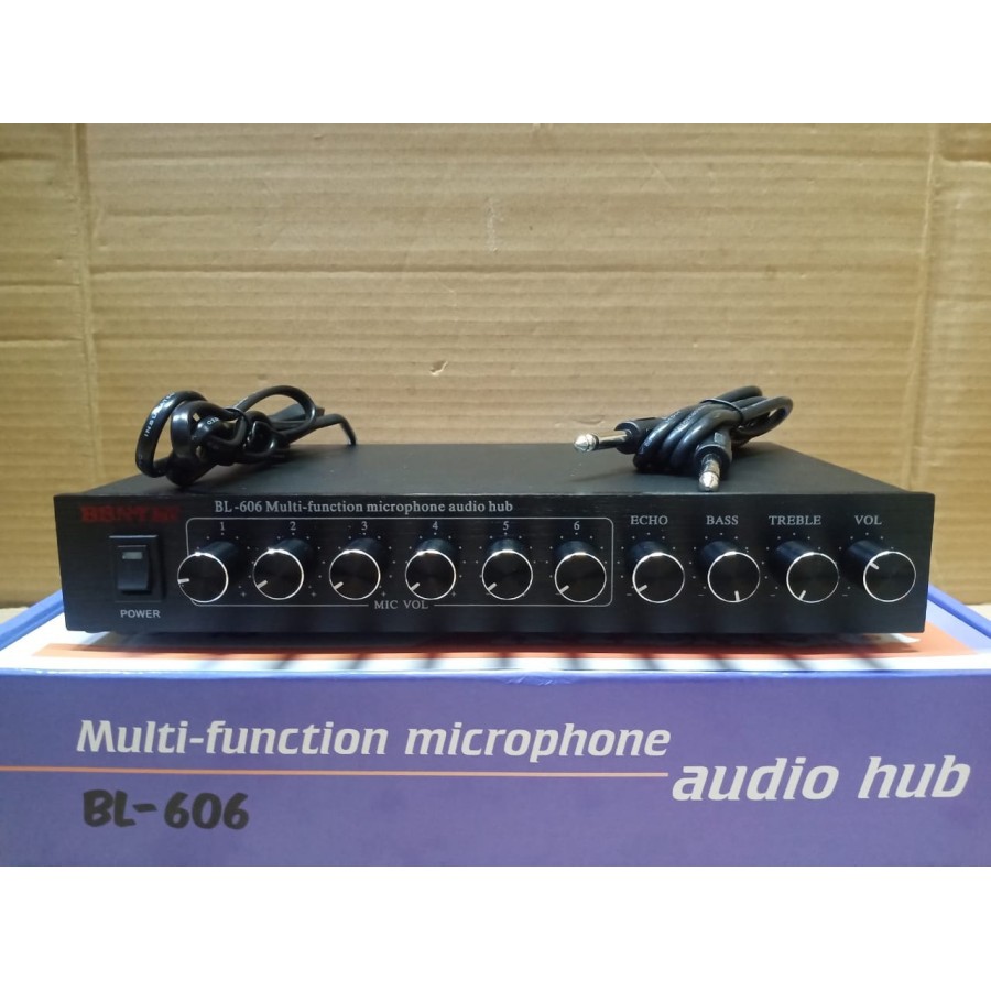 MIXER MIC ATAU PEMBAGI MIC 6 CHANNEL BENTLY BL 606