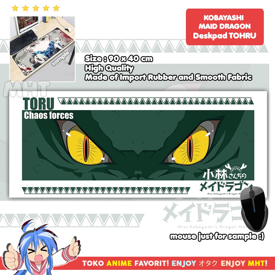 Mousepad Anime Gaming - Deskpad - Miss Kobayashi Dragon Maid : Tohru