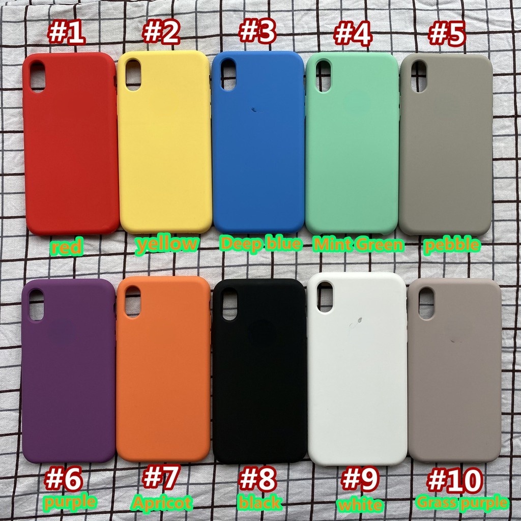 Case Bahan Silikon Cair Untuk iPhone 11 pro MAX 12 pro MAX SE2020 Plus 7 8 Plus X XS XR XS MAX