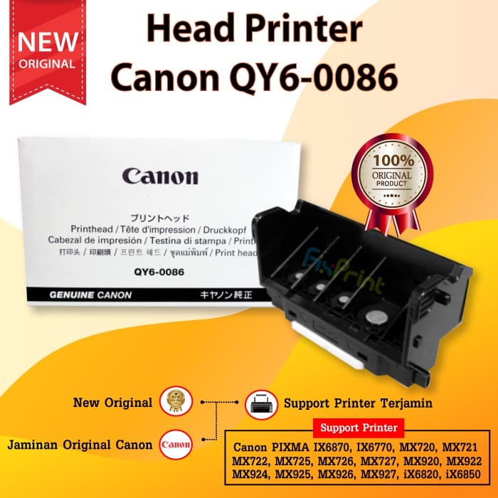 Head Printer Canon IX6770 IX6870 MX720 MX721 MX722 MX725 MX726 MX727 FSB2837