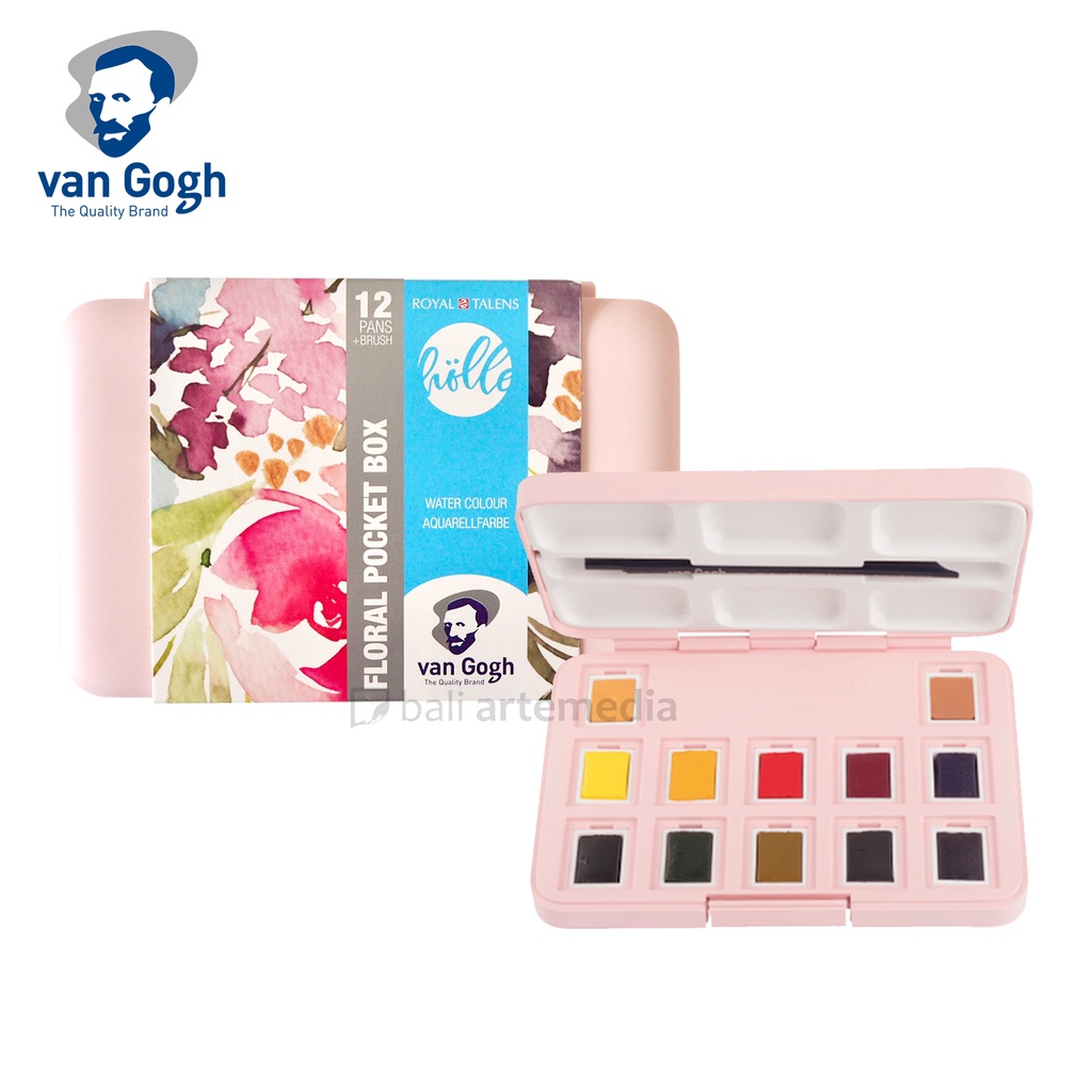 Van Gogh Watercolour pocket box Frau Hölle 12 half pans