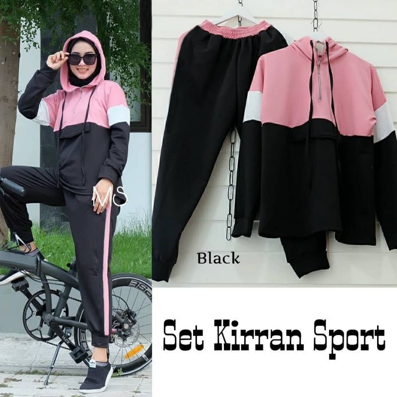 Setelan Celana Hoodie Sweater Set Gowes Olahraga Terbaru Jumbo Big Size XXL lD 126 130 Pakaian Sport