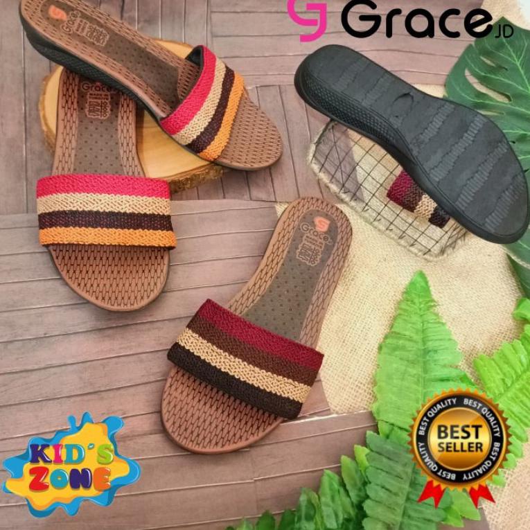 GRACE [RAISA SLOP] Sandal Rajut Anak Cewek Turki/ Sendal Selop Anak Perempuan/ Sandal Rajut Anak [Fe