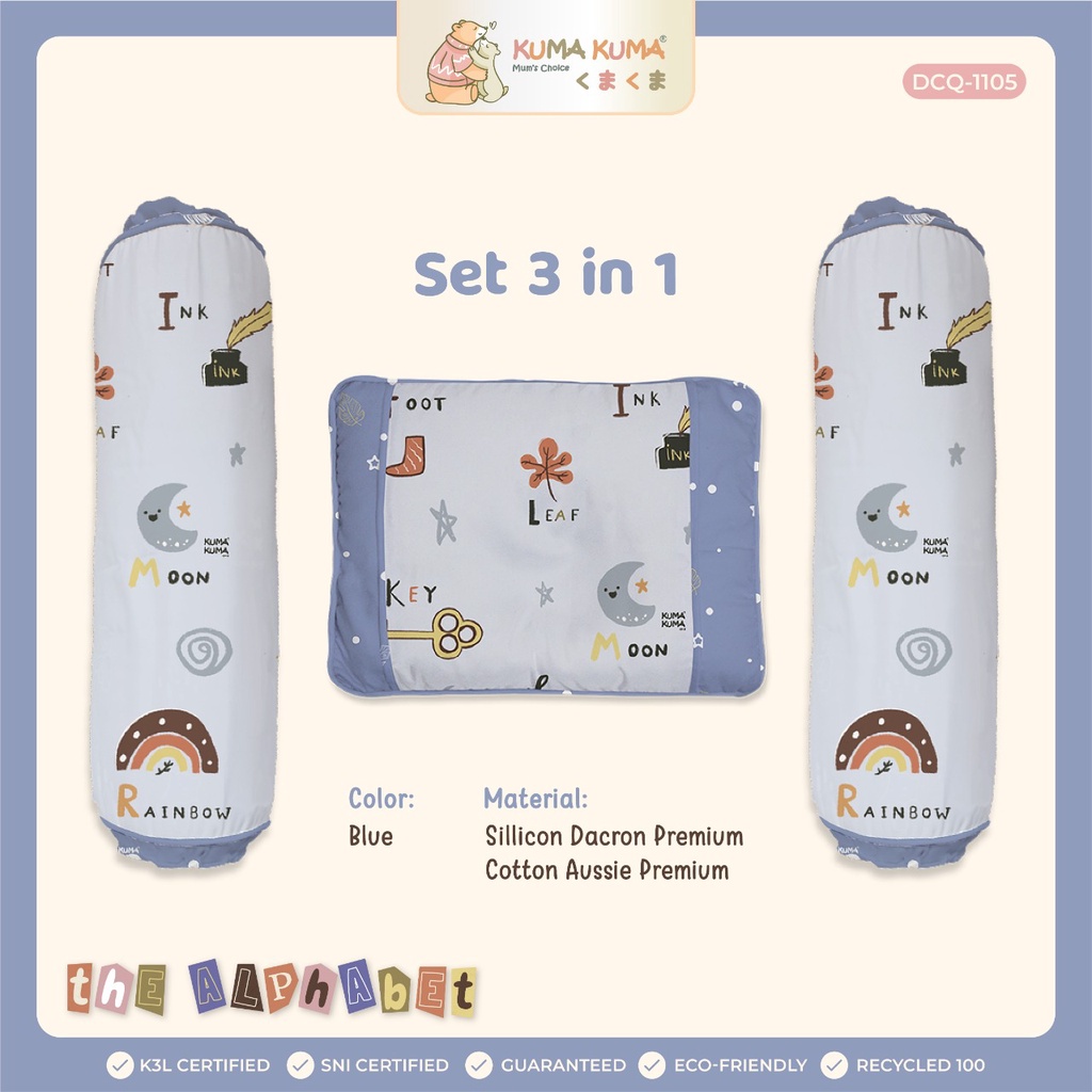 Kuma Kuma Bantal Bayi Set 3 In 1