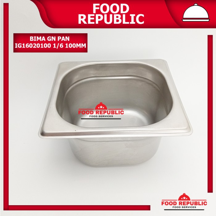 BIMA GASTRONOM FOOD PAN UKURAN 1/6 100mm - WADAH PRASMANAN STAINLESS