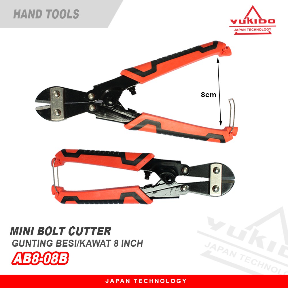 TERMURAH !!! BISA COD YUKIDO GUNTING BETON MINI 8&quot; IN BOLT CUTTER 8 INCH PEMOTONG PAKU 8 INCI TANG POTONG KAWAT BESI 20CM 8 DIM