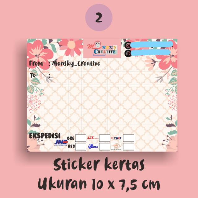 

(100 pcs) Pengiriman Olshop Custom / Paper OLSHOP / Label Pengiriman / Kertas Pengiriman Online Shop