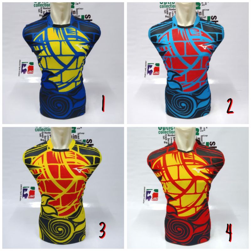 BAJU ATASAN OLAHRAGA VOLLEY MIZUNO SINGLET NEW PRINTING