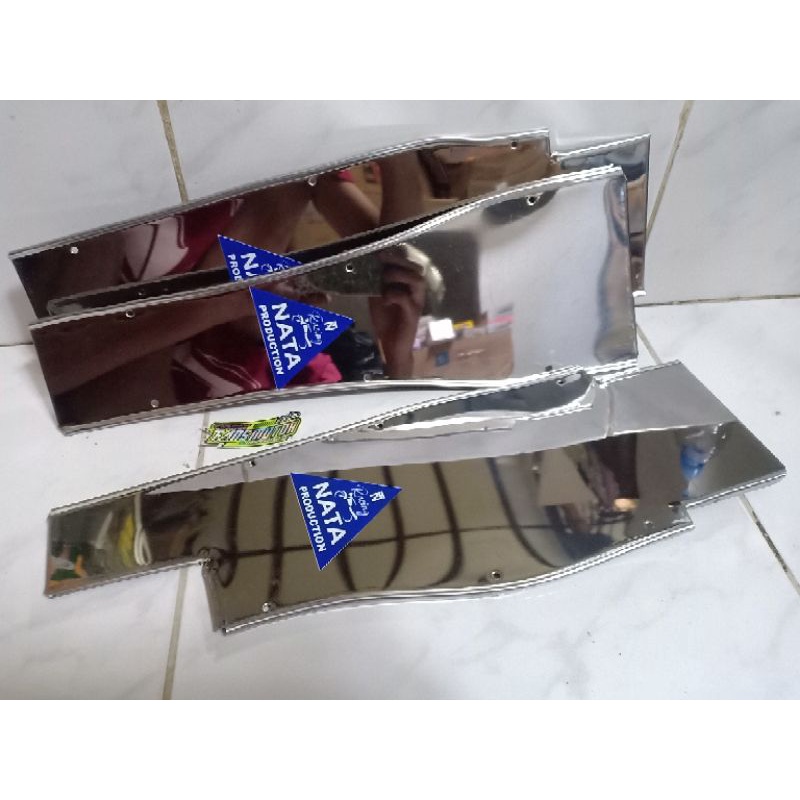 PLAT KOLONG/PENUTUP RANGKA STANLESS HONDA TIGER, GL PRO, MEGAPRO, CB HEREX