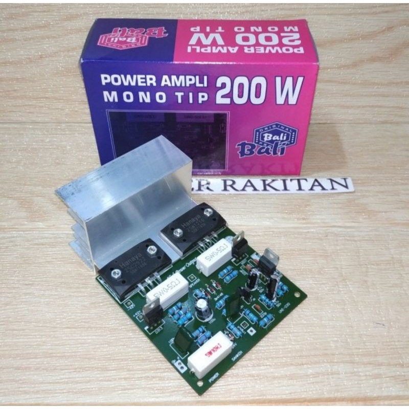 Kit Power Amplifier Mono OCL 200Watt + Tr Sanken