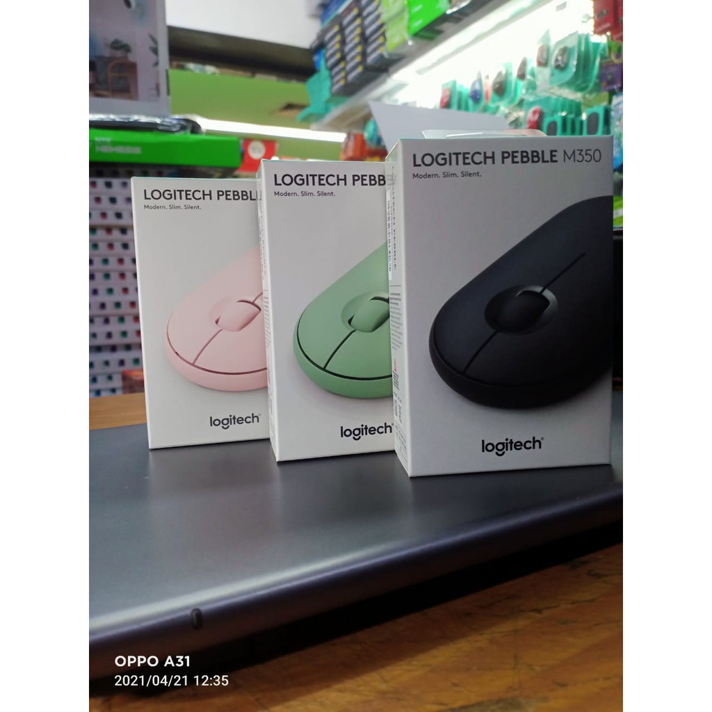 mouse logitech dual conection bluetooth dan wireles logitech pebble m350 original 100%