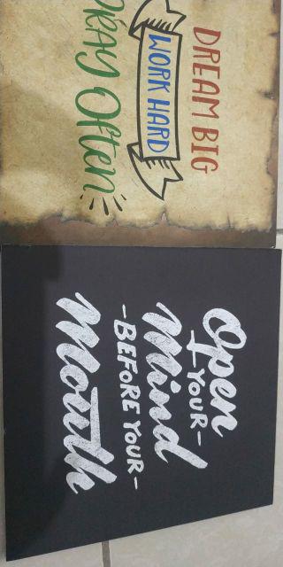 Hiasan Dinding Poster Kayu Quotes Kata Motivasi 20x20cm Walldecor Dekorasi Cafe Home